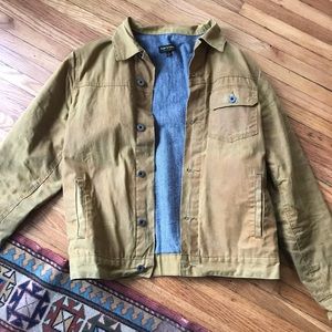 Flint and Tinder Flannel-lined Waxed Trucker Jacket